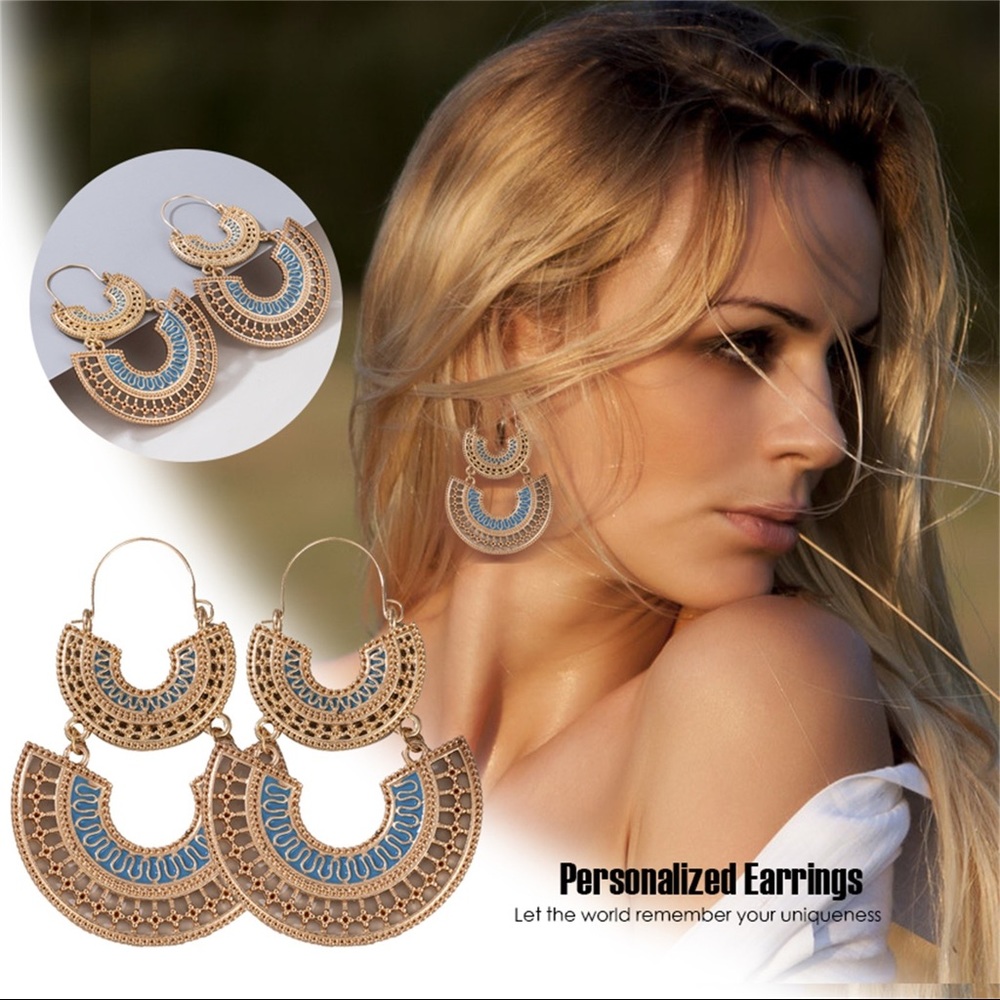 3/38🌸 Ancient style Double Layer Hoop Earring
